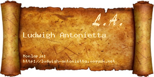 Ludwigh Antonietta névjegykártya